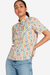 WRANGLER AZTEK SHIRT DAMSKA KOSZULA Z KRÓTKIM RĘKAWEM TANGERINE W5N2TIXUJ 112130263. Pomarańczowe koszule damskie Wrangler, s, bez wzorów, bez kołnierzyka, bez ramiączek. Za 159.99 zł.