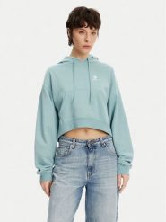 Converse Bluza Chuck Taylor 10027616-A03 Niebieski Boxy Fit. Niebieskie bluzy damskie Converse, xxs, bez wzorów, z bawełny, bez ramiączek, bez kaptura. Za 159.99 zł.