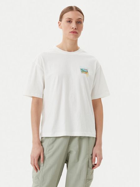 Napapijri T-Shirt S-Nice NP0A4IG4 Écru Regular Fit. T-shirty damskie Napapijri, s, bez wzorów, z bawełny, bez kołnierzyka, bez ramiączek. Za 119.99 zł.