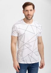 Bawełniana koszulka T-CAUSE. Białe t-shirty męskie Volcano, l, bez wzorów, z bawełny, bez kołnierzyka, bez ramiączek. Za 69.99 zł.