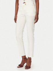 Rinascimento Spodnie materiałowe CFC0128638003 Biały Slim Fit. Białe spodnie materiałowe damskie Rinascimento, bez wzorów, z materiału. Za 399.99 zł.