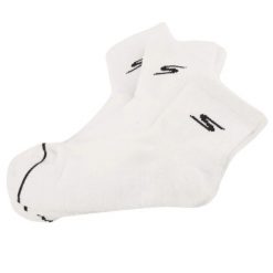 Skarpetki sportowe męskie 3pk Mens Qtr Prem Basic Socks. Białe skarpety męskie Skechers, bez wzorów, z bawełny. Za 99.99 zł.