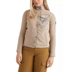 Sweter polarowy damski O'Neill Utility Button Fleece. Brązowe swetry nierozpinane damskie O'Neill, m, bez wzorów, z materiału, bez kołnierzyka, bez ramiączek. Za 429.00 zł.