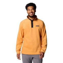 Bluza męska Columbia Steens Mountain Half Snap. Brązowe bluzy męskie Columbia, m, bez wzorów, sportowe, bez ramiączek, bez kaptura. Za 139.99 zł.
