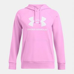 Bluza damska Under Armour Rival Fleece Big Logo Hoody. Czerwone bluzy damskie Under Armour, xs, bez wzorów, sportowe, bez ramiączek, bez kaptura. Za 197.99 zł.