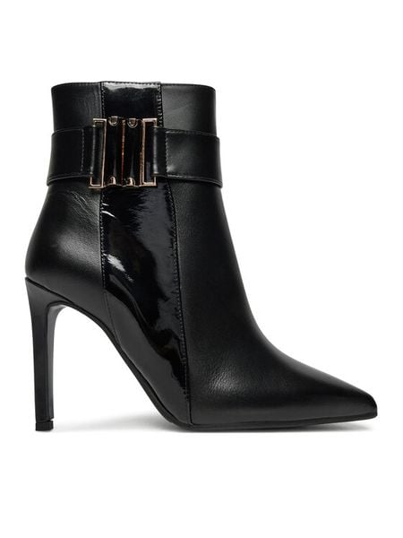 Baldowski Botki D04834-1451-002 Czarny. Czarne botki damskie Baldowski, bez wzorów, ze skóry, bez obcasa, na szpilce, bez zapięcia. Za 829.99 zł.