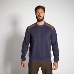 Sweter Outdoor Solognac 500. Brązowe swetry męskie SOLOGNAC, l, bez wzorów, z elastanu, sportowe, bez kołnierzyka, bez ramiączek. W wyprzedaży za 69.99 zł.