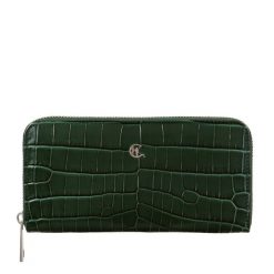Duży Portfel Damski ze Skóry z Wzorem Krokodyla – Luksusowy Design i Funkcjonalność PD090s275 RFID. Zielone portfele damskie ze skóry. Za 170.00 zł.