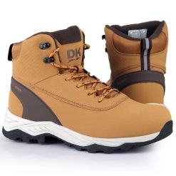 Buty męskie trekkingowe śniegowce DK CARTER. Brązowe buty zimowe męskie DK, bez wzorów, bez obcasa, bez zapięcia. Za 179.00 zł.
