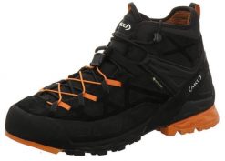 Buty trekkingowe męskie Aku Rock Dfs Mid Gtx. Czarne trekkingi męskie Aku, z gore-texu, za kostkę, bez zapięcia. Za 826.90 zł.