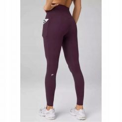 FABLETICS Damskie Legginsy Sportowe Wysoki Stan Oasis PureLuxe. Czerwone legginsy damskie FABLETICS, l, bez wzorów, z elastanu, z podwyższonym stanem, długie, na fitness i siłownię. Za 299.99 zł.