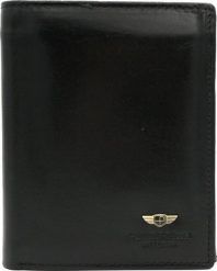 Peterson Portfel męski skórzany PTN 22309-VT BLACK. Czarne portfele męskie Peterson, bez wzorów. Za 161.37 zł.