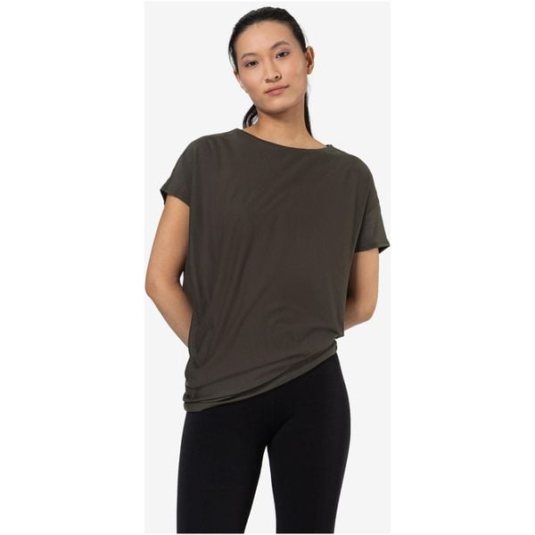 Koszulka z krótkim rękawem damska SUPER.NATURAL Yoga Loose Tee. Czarne koszulki sportowe damskie super.natural, l, bez wzorów, bez ramiączek. W wyprzedaży za 254.99 zł.