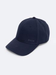 Czapka unisex z daszkiem granatowa Basil 403. Niebieskie czapki damskie BIG STAR, bez wzorów, z bawełny, eleganckie. Za 99.99 zł.