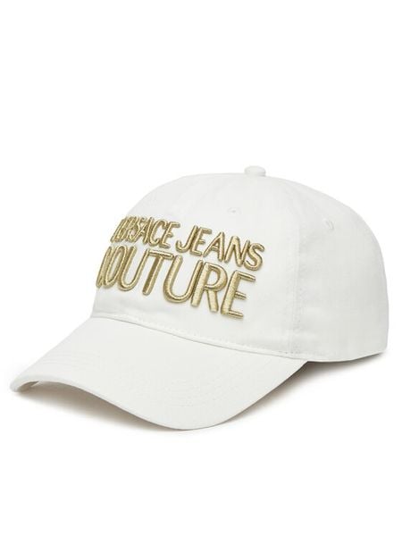 Versace Jeans Couture Czapka z daszkiem 78VAZK32 Biały. Białe czapki damskie Versace Jeans Couture, bez wzorów, z bawełny. Za 139.99 zł.