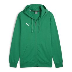 Bluza sportowa męska Puma B23621. Zielone bluzy sportowe męskie Puma, m, bez wzorów, z kapturem, do piłki nożnej. Za 260.25 zł.