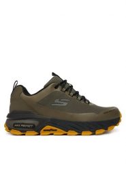 Skechers Trekkingi MAX PROTECT PROMOTE 237669/OLV Zielony. Zielone buty zimowe męskie Skechers, bez wzorów, ze skóry, bez obcasa, bez zapięcia. Za 479.99 zł.