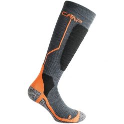 Skarpety narciarskie CMP SKI SOCK WOOL wełniane ocieplane antybakteryjne. Brązowe skarpetki damskie CMP, bez wzorów, z elastanu. Za 89.99 zł.