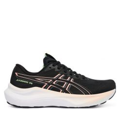 Buty do biegania Asics. Czarne obuwie sportowe damskie Asics, bez wzorów, bez zapięcia, do biegania. Za 719.99 zł.