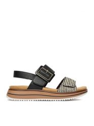 Remonte Sandały CEO-D1J53-02 Czarny. Czarne sandały damskie Remonte, bez wzorów, ze skóry, bez obcasa, na płaskiej podeszwie, bez zapięcia. Za 379.99 zł.