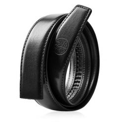 Wymienny pas bez klamry C30 ELITE Czarny 130. Czarne paski męskie Betlewski, ze skóry. Za 64.99 zł.