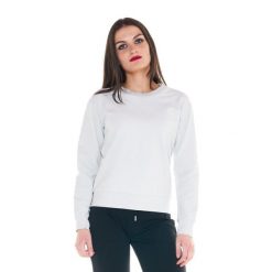 Damska bluza z okrągłym dekoltem Cristal Shine. Szare bluzy damskie LEONE 1947 APPAREL, bez wzorów, sportowe, bez ramiączek, bez kaptura. Za 151.56 zł.