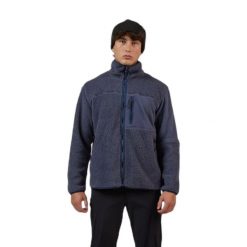 Polarowa bluza z pełnym zamkiem Rossignol Alltrack Sherpa. Niebieskie bluzy sportowe męskie Rossignol, na zimę, bez wzorów, z polaru, bez kaptura, narciarskie. Za 657.50 zł.