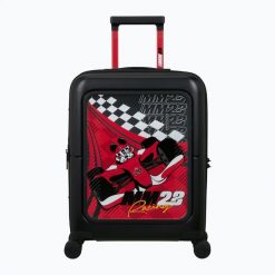 Walizka podróżna American Tourister Dashpop Disney 47. Czarne walizki damskie American Tourister, bez wzorów, z materiału. Za 549.99 zł.
