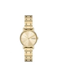 Skagen Zegarek Signatur SKW3124 Złoty. Żółte, analogowe zegarki damskie Skagen, złote. Za 679.99 zł.