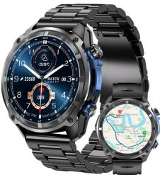 Smartwatch Lazird Smartwatch Lazird smartwatch titanium GPS 860 mAh latarka indukcja czarny. Czarne zegarki smartwatch Lazird, bez wzorów. Za 399.00 zł.