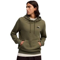 Bluza męska Puma ESS 2 Color Small No.1 Logo Hoodie. Zielone bluzy męskie Puma, m, bez wzorów, z bawełny, bez kaptura, na fitness i siłownię. Za 168.99 zł.