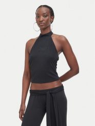 Juicy Couture Top JCWCT226331 Czarny Slim Fit. Czarne topy damskie Juicy Couture, xl, bez wzorów, z syntetyku, bez kołnierzyka, bez ramiączek. Za 199.99 zł.
