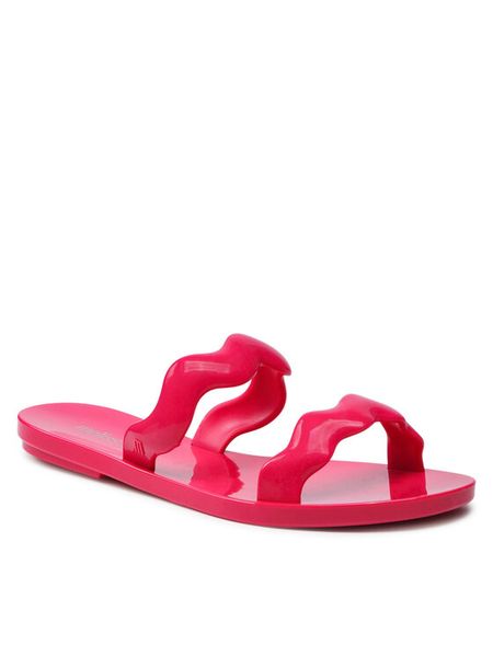 Melissa Klapki Wind Ad 33424 Różowy. Czerwone klapki damskie Melissa, bez wzorów, z tworzywa sztucznego, bez obcasa, bez zapięcia. Za 199.99 zł.