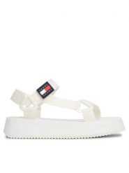 Tommy Jeans Sandały Tjw Eva Sandal EN0EN02466 Écru. Sandały damskie Tommy Jeans, bez wzorów, z jeansu, bez obcasa, na płaskiej podeszwie, bez zapięcia. Za 329.99 zł.