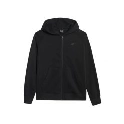 Damska bluza z kapturem zapinana na zamek 4F F1763. Czarne bluzy damskie 4F, s, bez wzorów, z bawełny, klasyczne, bez ramiączek, z kapturem. Za 133.00 zł.