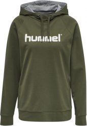 Damska bluza z kapturem Hummel Hmlgo Logo. Szare bluzy damskie Hummel, s, bez wzorów, z bawełny, eleganckie, bez ramiączek, z kapturem. Za 182.50 zł.