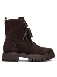 Guess Trapery FLFFIZ SUE10 Beżowy ciemny. Brązowe trapery damskie Guess, ze skóry, bez zapięcia. Za 674.99 zł.