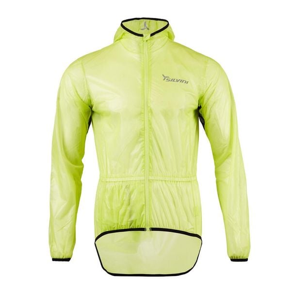 Kurtka rowerowa przeciwdeszczowa Silvini SAVIO UJ397. Zielone kurtki męskie Silvini, s, bez wzorów, z materiału, klasyczne, z kapturem. Za 260.50 zł.