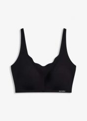 Wyściełany biustonosz pod T-shirt cięty laserowo bez fiszbinów z kolekcji Feel Comfort. Brązowe biustonosze bonprix, bez wzorów, z mikrofibry. Za 82.99 zł.