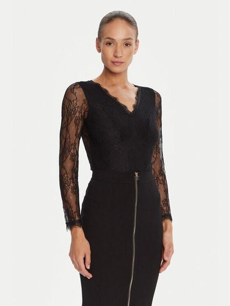 Rinascimento Body CFC0125006003 Czarny Regular Fit. Czarne body Rinascimento, bez wzorów, z syntetyku. Za 219.99 zł.