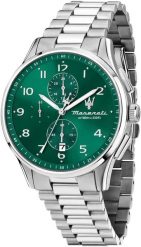 Zegarek Maserati Zegarek Męski Maserati Sorpasso R8873624006 Chronograph Steel Green Dial. Zielone zegarki męskie maserati, bez wzorów. Za 556.99 zł.