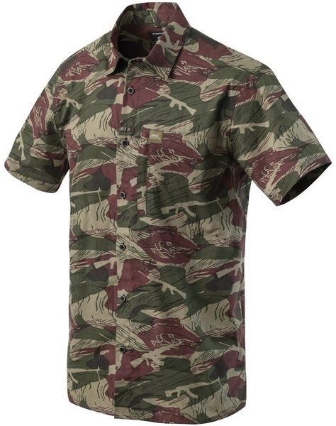 Helikon-Tex Koszula hawajska - Brushstroke Camo (KO-HAW-CB-1S-B05). Zielone koszule męskie HELIKON-TEX, m, bez wzorów, bez kołnierzyka, bez ramiączek. Za 208.57 zł.