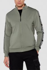 GUESS Zielona męska bluza New Arlo. Zielone bluzy męskie Guess, l, z aplikacjami, z bawełny, bez ramiączek, bez kaptura. W wyprzedaży za 246.99 zł.