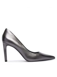 Calvin Klein Szpilki Ess Stiletto 90 Met Lth HW0HW03436 Szary ciemny. Szare szpilki damskie Calvin Klein, bez wzorów, ze skóry, bez obcasa, na szpilce, bez zapięcia. Za 649.99 zł.
