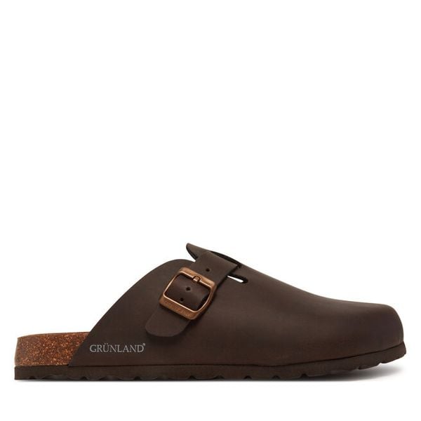 Klapki Grünland. Brązowe klapki męskie Grünland, bez wzorów, bez zapięcia. Za 239.99 zł.