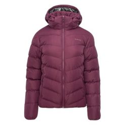 Kurtka Damska Zimowe Pikowanie. Czerwone kurtki sportowe damskie Hi-tec, na zimę, l, bez wzorów, z materiału, bez ramiączek, z kapturem, trekkingowe. Za 329.50 zł.