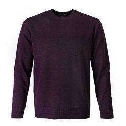 Męski Sweter Pako Jeans - Wełniany - Śliwkowy Melanż. Swetry męskie Pako Jeans, l, bez wzorów, z dzianiny, eleganckie, bez kołnierzyka, bez ramiączek. Za 199.00 zł.