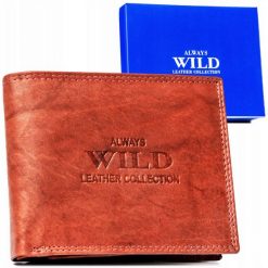 Portfel skórzany Always Wild AW-N6-MAL brązowy. Brązowe portfele damskie Always Wild, ze skóry. Za 45.00 zł.