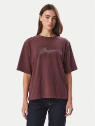 BOSS T-Shirt C_Eregular_8 50571460 Bordowy Regular Fit. Czerwone t-shirty damskie Boss, s, bez wzorów, z bawełny, bez kołnierzyka, bez ramiączek. Za 319.99 zł.