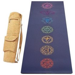 Antypoślizgowa mata do jogi Comfort 5mm, guma-mikrofibra +Torba z korka 7 czakr. Brązowe torby na ramię męskie ACHAMANA, z bawełny, na ramię, duże. Za 550.00 zł.